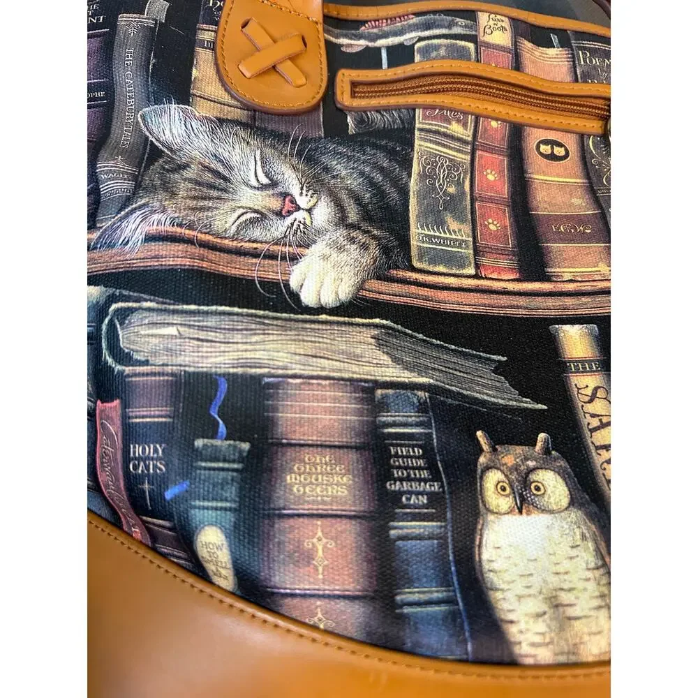 Charles Wysocki Frederick the Literate Cat Library Tote Bag Ardleigh Elliott